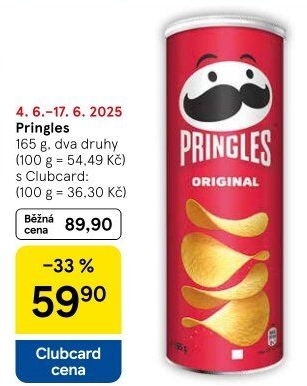 Chipsy Pringles - tubus