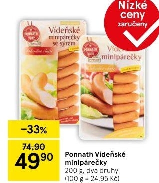 Minipárečky vídeňské Ponnath