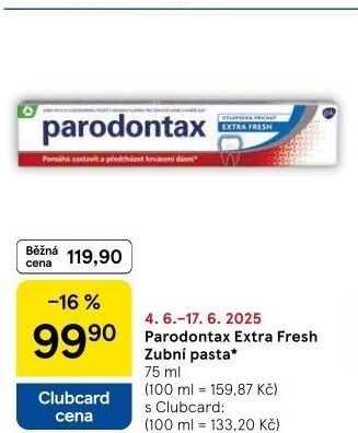 Pasta na zuby Extra Fresh Parodontax