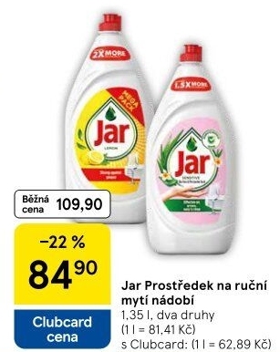 Prostředek na nádobí Jar