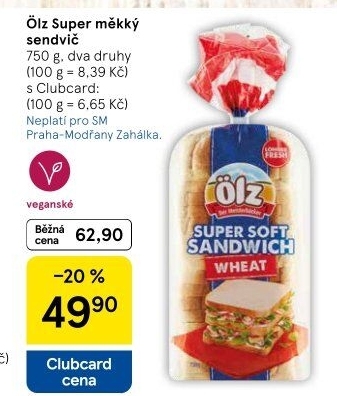 Toustový chléb Sandwich Soft Ölz