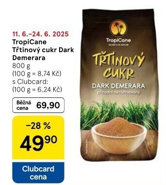 Třtinový cukr Dark Demerara TropiCane
