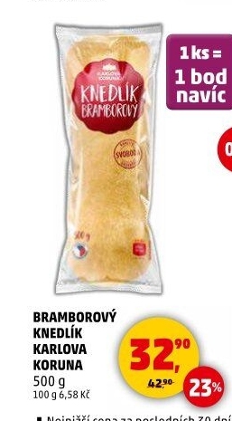 Knedlík bramborový Karlova Koruna