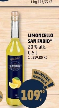 Likér Limoncello San Fabio
