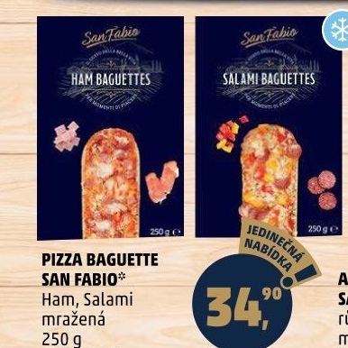 Pizza mražená Baguette San Fabio