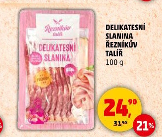 Slanina delikatesní Řezníkův talíř