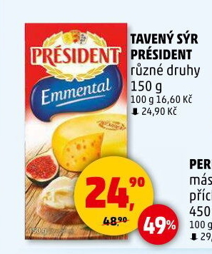 Tavené sýry Président