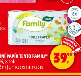 Toaletní papír 3vrstvý Family Tento
