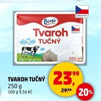 Tvaroh tučný Boni