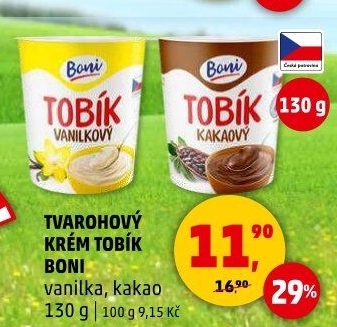Tvarohový krém Tobík Boni