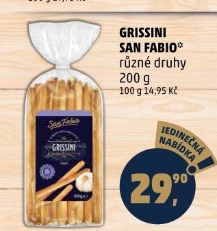 Tyčinky Grissini San Fabio