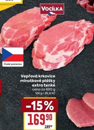 Vepřová krkovice bez kosti Vocílka