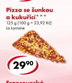Pizza se šunkou a kukuřicí