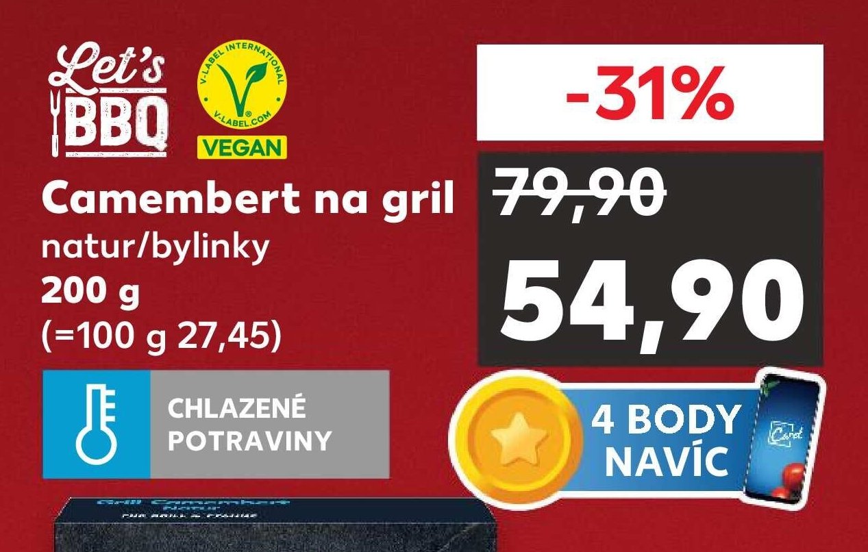 Camembert na gril natur/bylinky 200 g