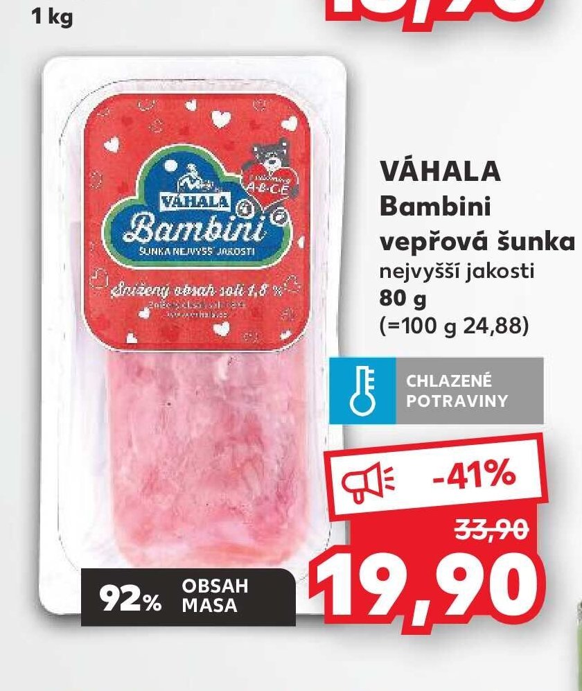 VÁHALA Bambini vepřová šunka 80 g