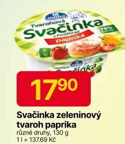 Svačinka zeleninový tvaroh Milko