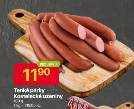 Tenké párky Kostelecké uzeniny