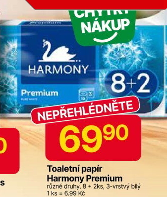 Toaletní papír 3vrstvý Premium Harmony