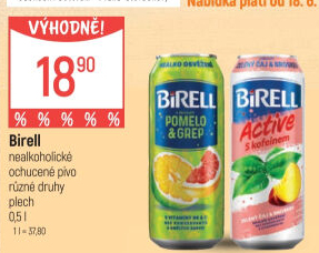 Nealkoholické pivo ochucené Birell