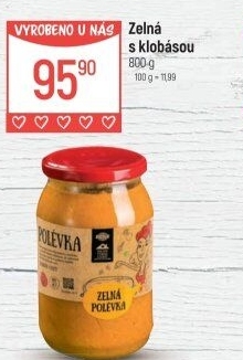 Polévka Zelná s klobásou Globus