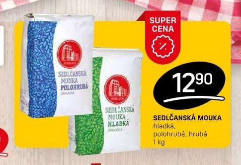 Sedlčanská mouka hladká, polohrubá, hrubá 1 kg