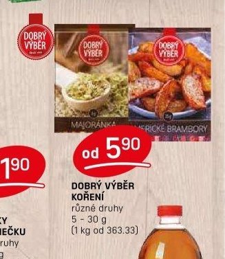 Dobrý výběr koření různé druhy 5 - 30 g