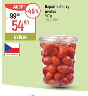Rajčata cherry oválná