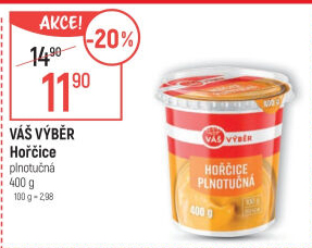 Hořčice plnotučná Váš Výběr