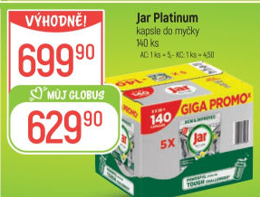 Kapsle do myčky Platinum Jar