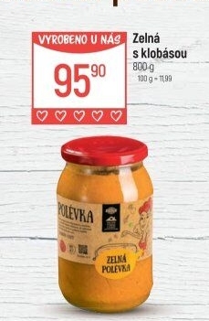 Polévka Zelná s klobásou Globus