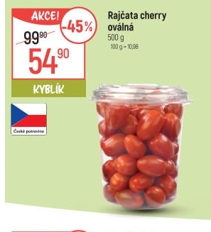 Rajčata cherry oválná