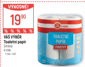 Toaletní papír 2vrstvý Váš Výběr