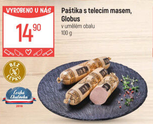 Paštika s telecím masem Játrovka Globus
