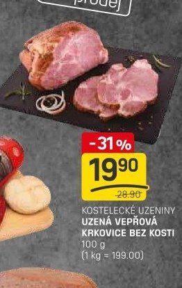 Kostelecké uzeniny uzená vepřová krkovice bez kosti