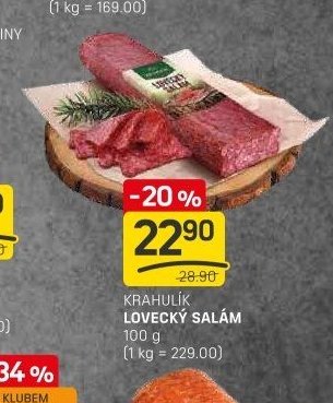 Krahulík lovecký salám
