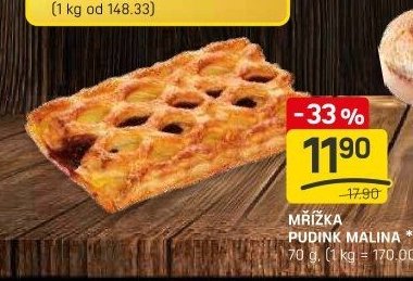 Mřížka pudink malina