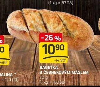 Bagetka s česnekovým máslem