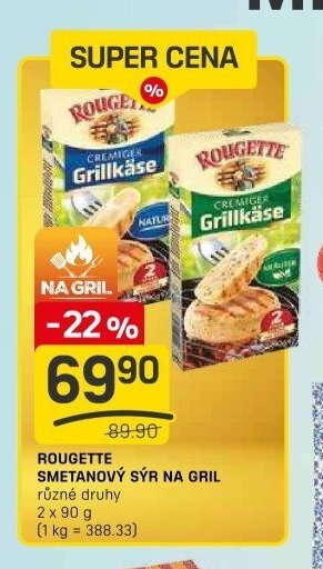 ROUGETTE SMETANOVÝ SÝR NA GRIL