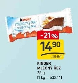 KINDER MLÉČNÝ ŘEZ