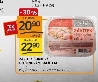 ZÁVITEK ŠUNKOVÝ S KŘENOVÝM SALÁTEM