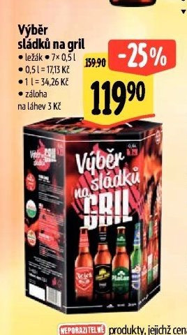Výběr sladků na gril