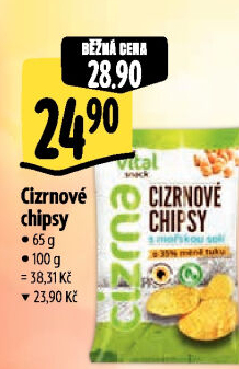 Cizrnové chipsy bez lepku Vital snack