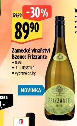 Frizzante Zámecké vinařství Bzenec