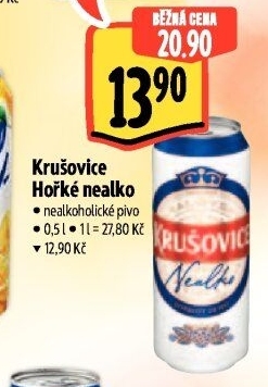 Pivo nealkoholické Královsky hořké Krušovice