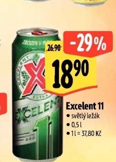 Pivo světlý ležák 11° Excelent