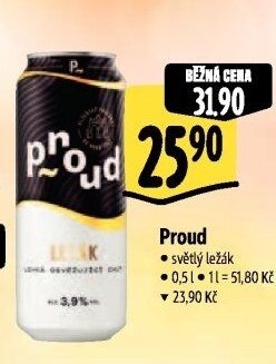 Pivo světlý ležák Proud