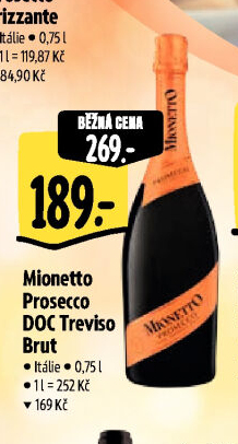 Prosecco brut DOC Treviso Mionetto