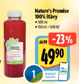 Šťáva 100% Bio Nature'