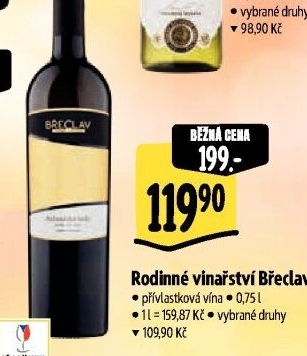 Vína Vinařství Břeclav - přívlastková