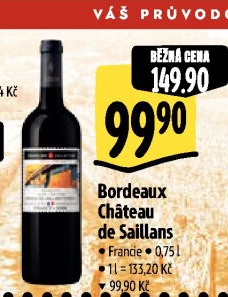 Víno Bordeaux Chateau de Saillans Sommelier Collection